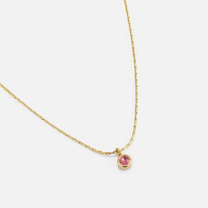 Birthstone ketting goud