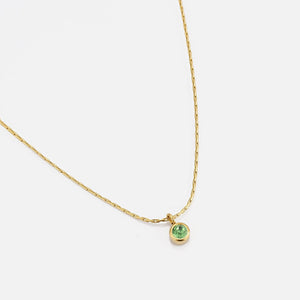 Birthstone ketting goud