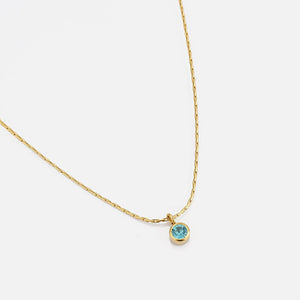 Birthstone ketting goud