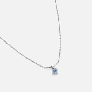 Birthstone ketting zilver