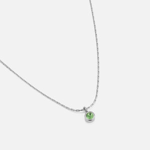 Birthstone ketting zilver