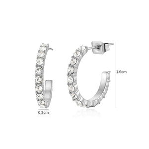 Birthstone oorbellen zilver