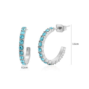 Birthstone oorbellen zilver