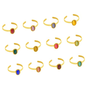 Birthstone ring goud