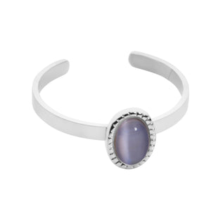 Birthstone ring zilver