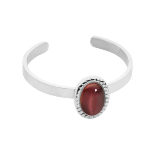 Birthstone ring zilver