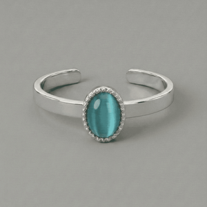 Birthstone ring zilver