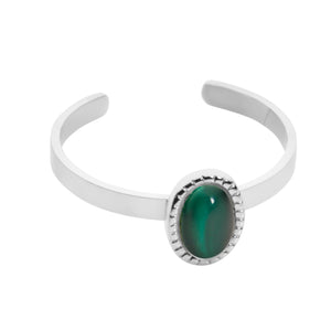 Birthstone ring zilver