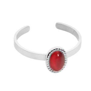 Birthstone ring zilver