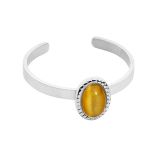 Birthstone ring zilver