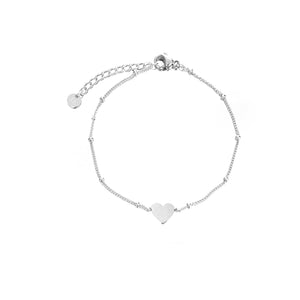 Bolletjes armband hart