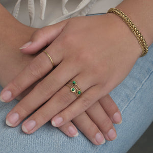 Chunky gedraaid armband goud