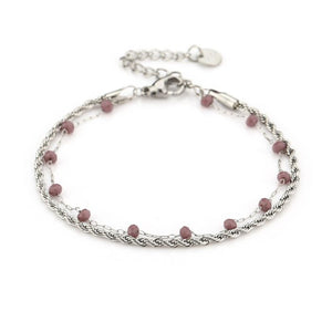 Dubbele armband paars