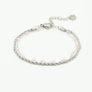 Dubbele armband roze