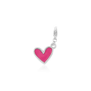 DYO hart groot roze zilver