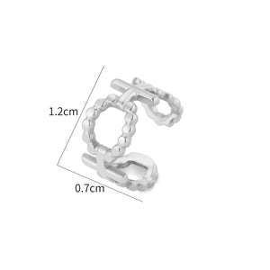 Ear cuff dubbel ringpatroon