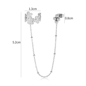Ear cuff ketting bloemen