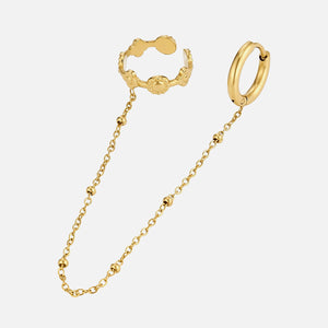 Ear cuff ketting boho goud