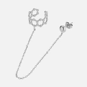 Ear cuff ketting bolletjes