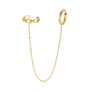 Ear Cuff ketting schakels goud