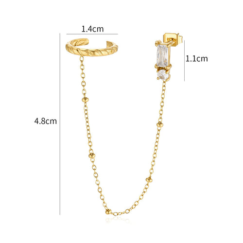 Ear Cuff ketting steentjes