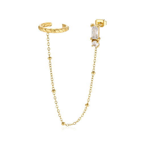 Ear Cuff ketting steentjes