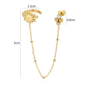 Ear Cuff ketting zon goud