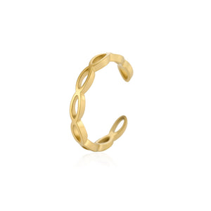 Ear cuff open schakels goud