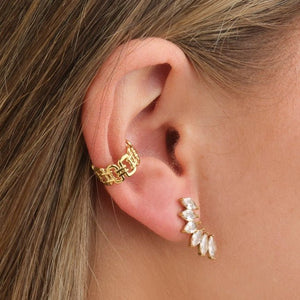 Ear cuff statement schakels goud
