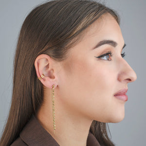 Ear cuff verbonden sterren goud