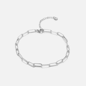 Enkelband fancy paperclip - Zilver