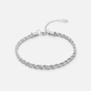 Enkelband gedraaid 4mm - Zilver