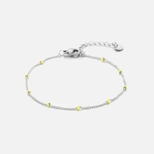 Fijne bolletjes armband goud/geel