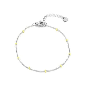 Fijne bolletjes armband goud/geel