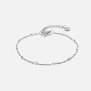 Fijne bolletjes armband goud/wit