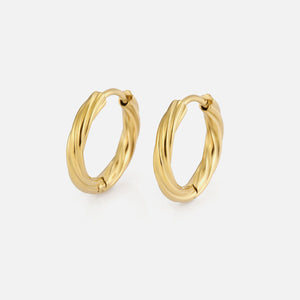 Gedraaide creolen klein goud