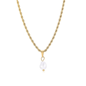 Gedraaide ketting parel goud