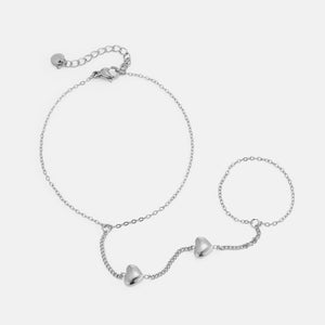 Hand Chain hartjes zilver