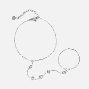 Hand Chain zirkonia zilver