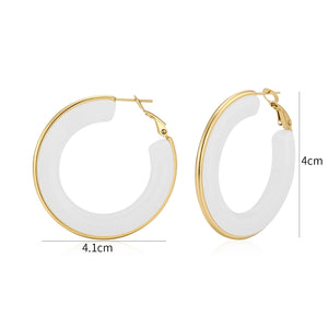Hoops groot wit goud