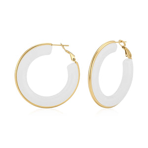 Hoops groot wit goud
