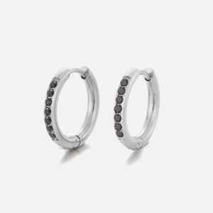 Hoops met steentjes zwart/goud