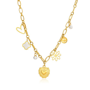 Necklace charm mix, flower