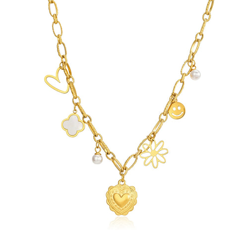 Ketting bedel mix bloem