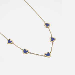 Ketting blauwe hartjes - Default Title