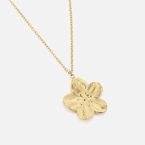 Ketting bloem statement goud