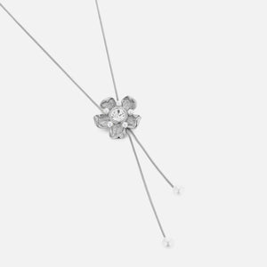 Ketting bloem zirkonia