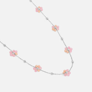 Ketting fancy flower - Zilver