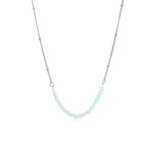 Ketting fijne blauwe kralen