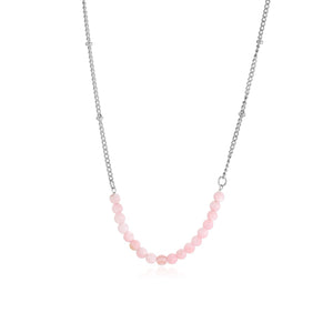 Ketting fijne roze kralen